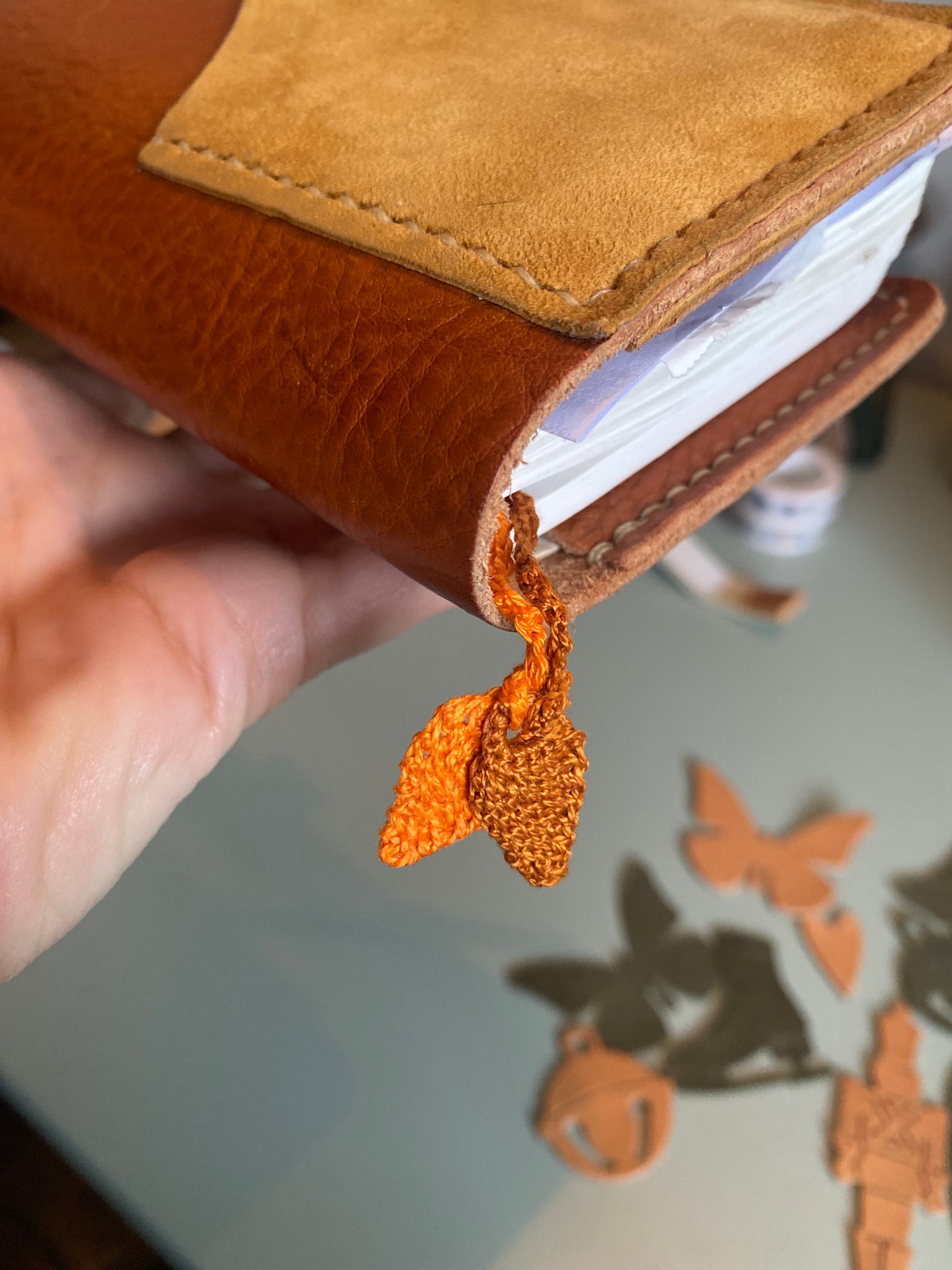 Handmade crochet bookmark