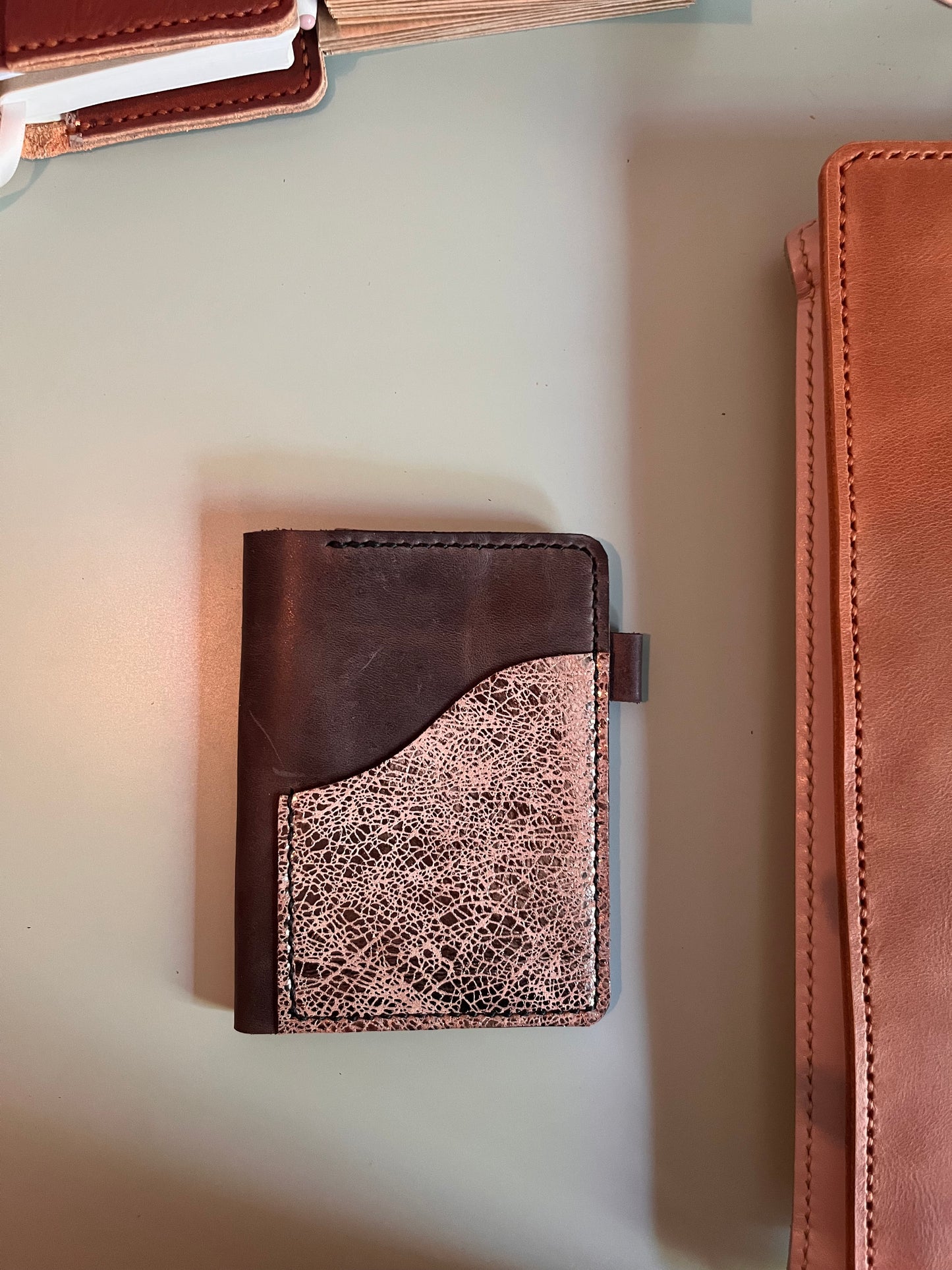 Passport Size Aris in Coal leather