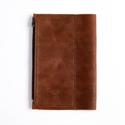 A5 size leather insert wallet back side