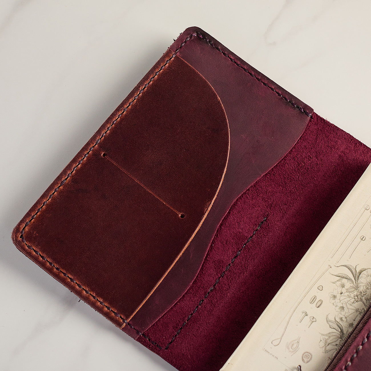 Funda de piel TN tamaño normal Trifold "Clio"