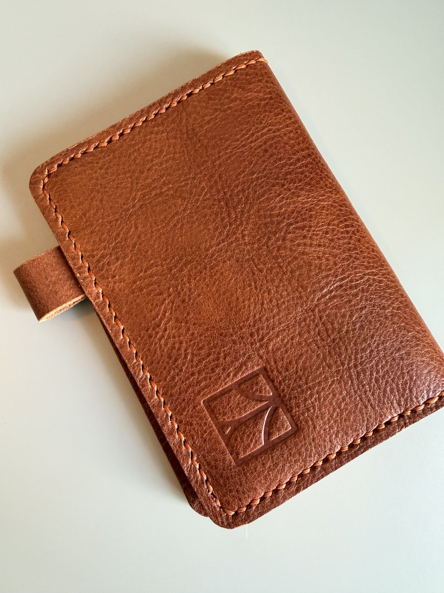 Ready to ship passport leather cover in Tan leather