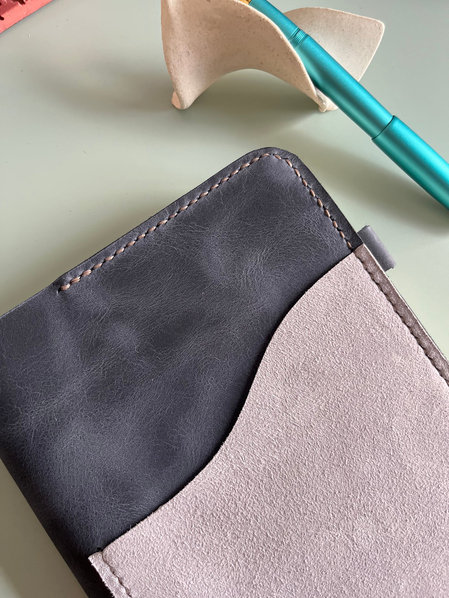 A5 size in midnight leather