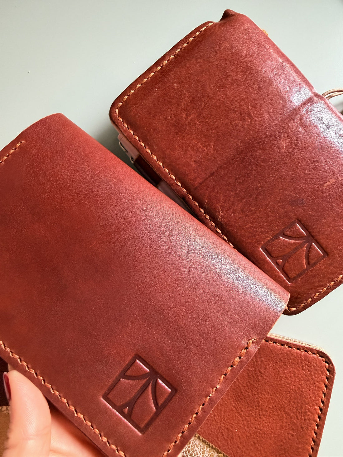 Italian vegetable-tanned leather used for handmade planner covers