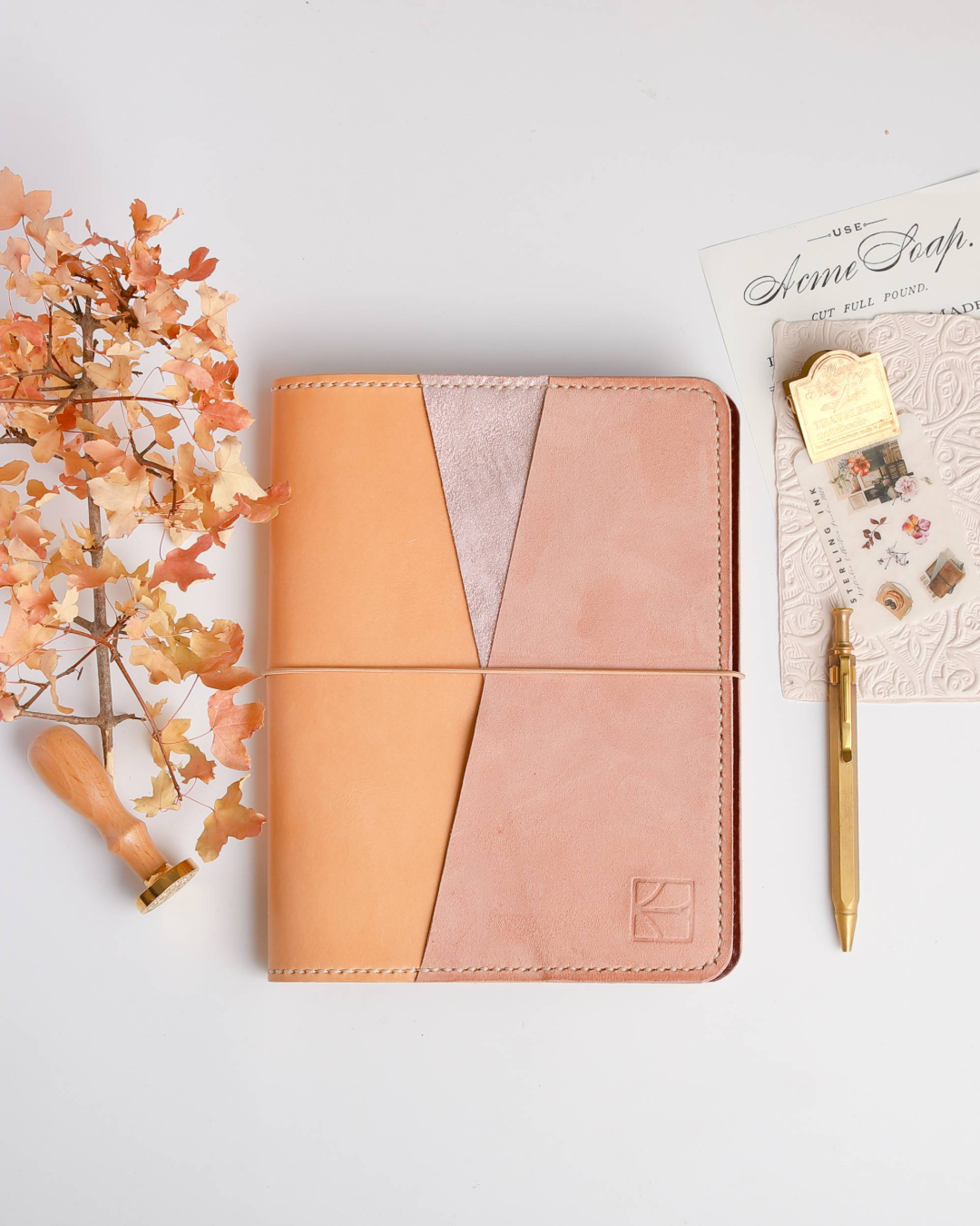 Ready to Ship A5 Leather Cover | Undyed leather