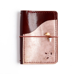 Ready to Ship Pocket Leather Cover in Hibiscus Tea Leather