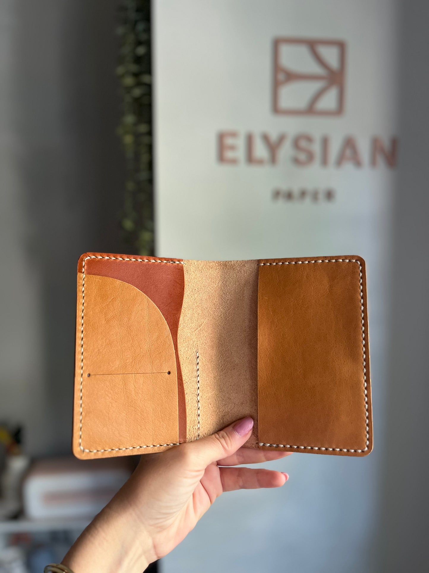 Passport Size Aris in Miele leather