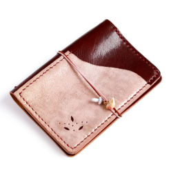 Ready to Ship Pocket Leather Cover in Hibiscus Tea Leather
