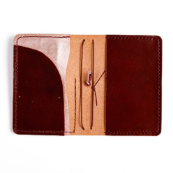 Ready to Ship Pocket Leather Cover in Hibiscus Tea Leather