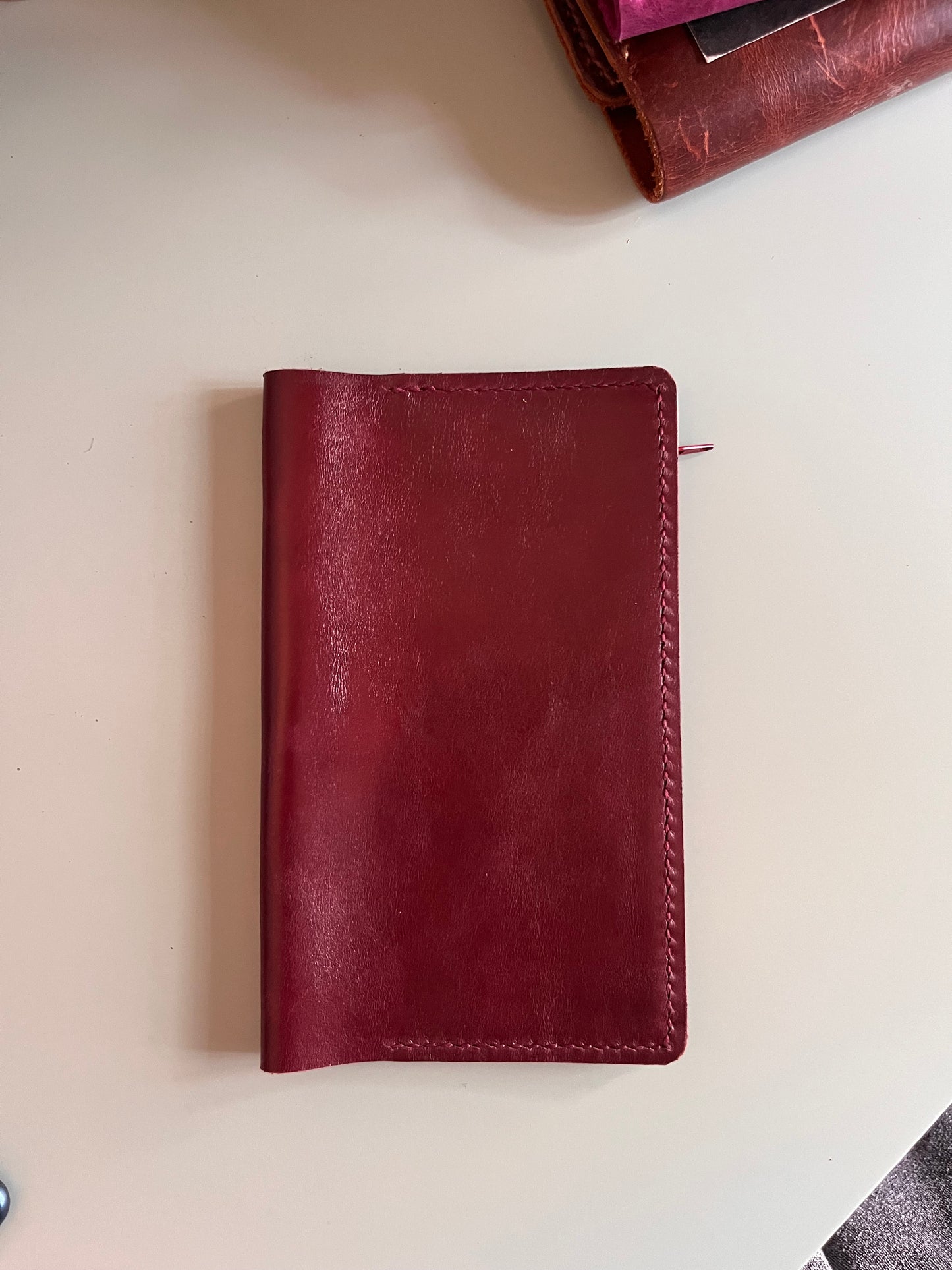 Insert Wallet TN Size in Bordeaux leather