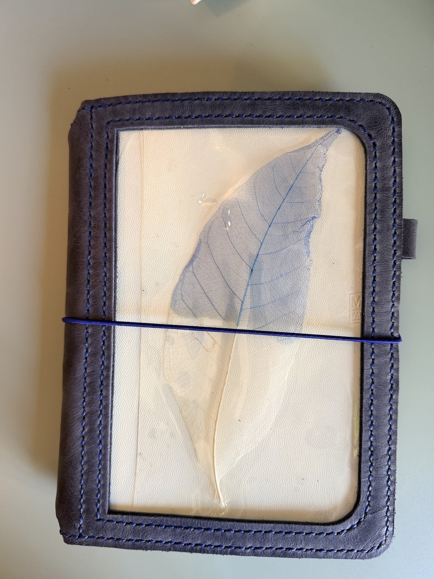 A5 leather planner cover closed view