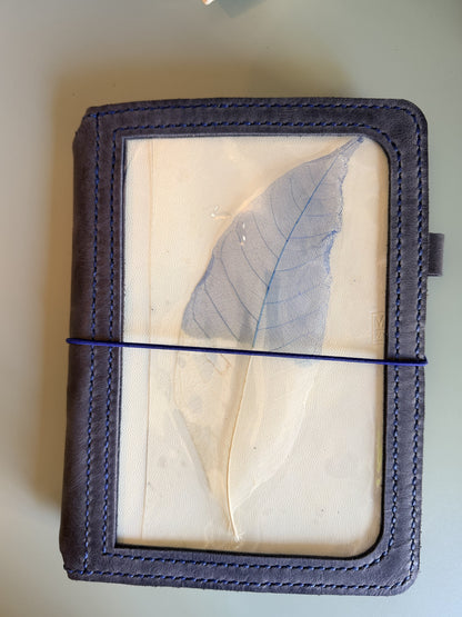A5 leather planner cover closed view