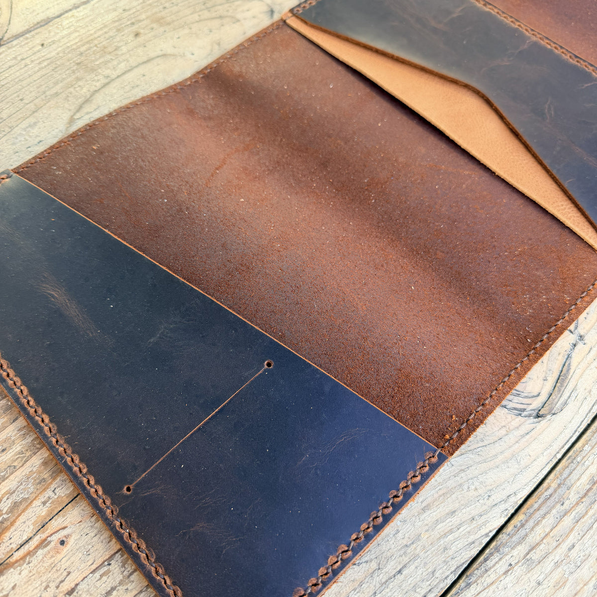 A5 trifold cover insert pockets detail