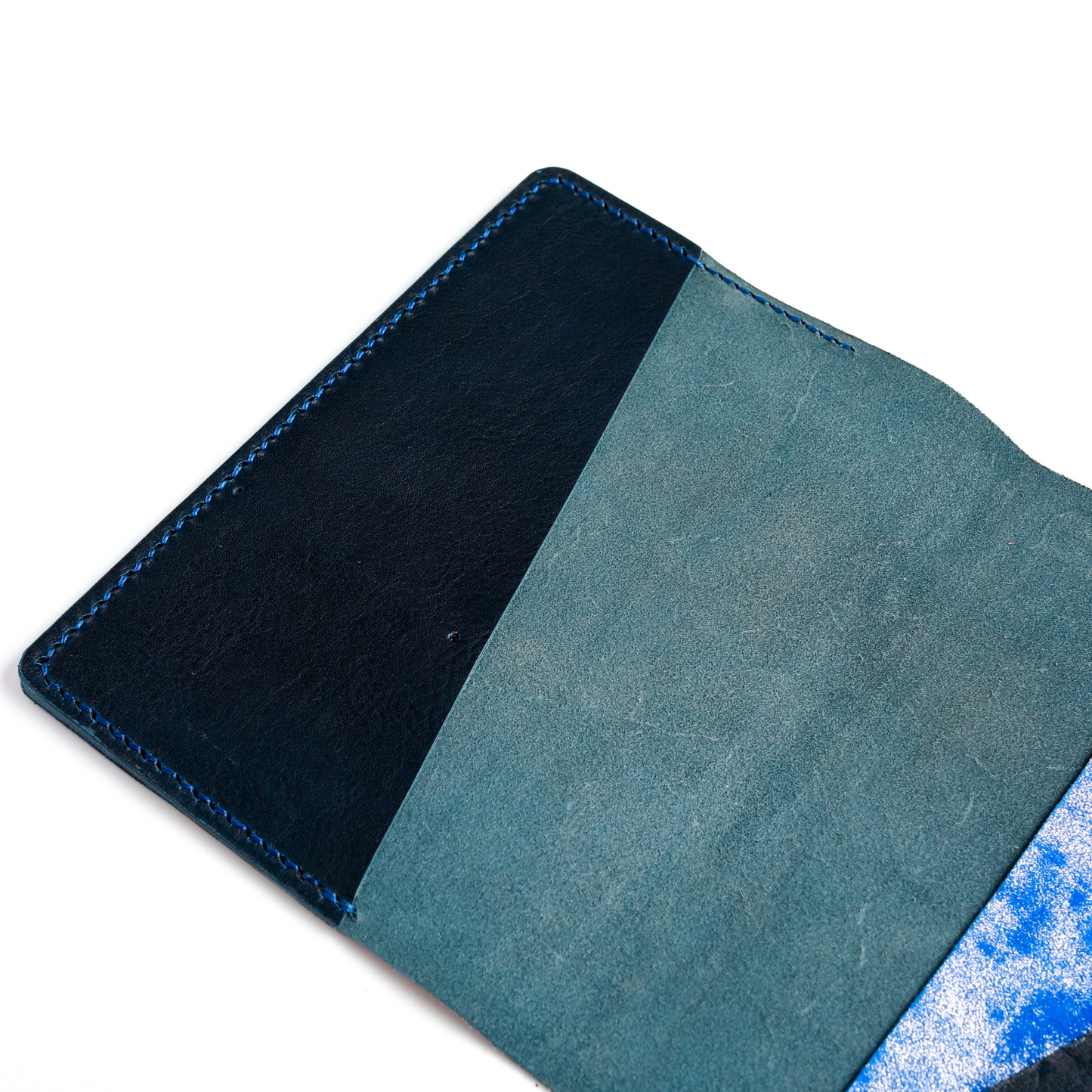 A5 cover in Storm leather insert left pocket