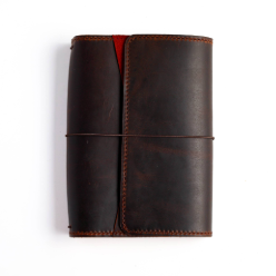 Closed A5 Trifold leather cover in Espresso leather