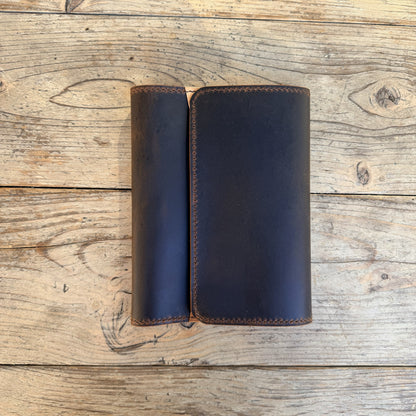 A5 trifold leather cover closed