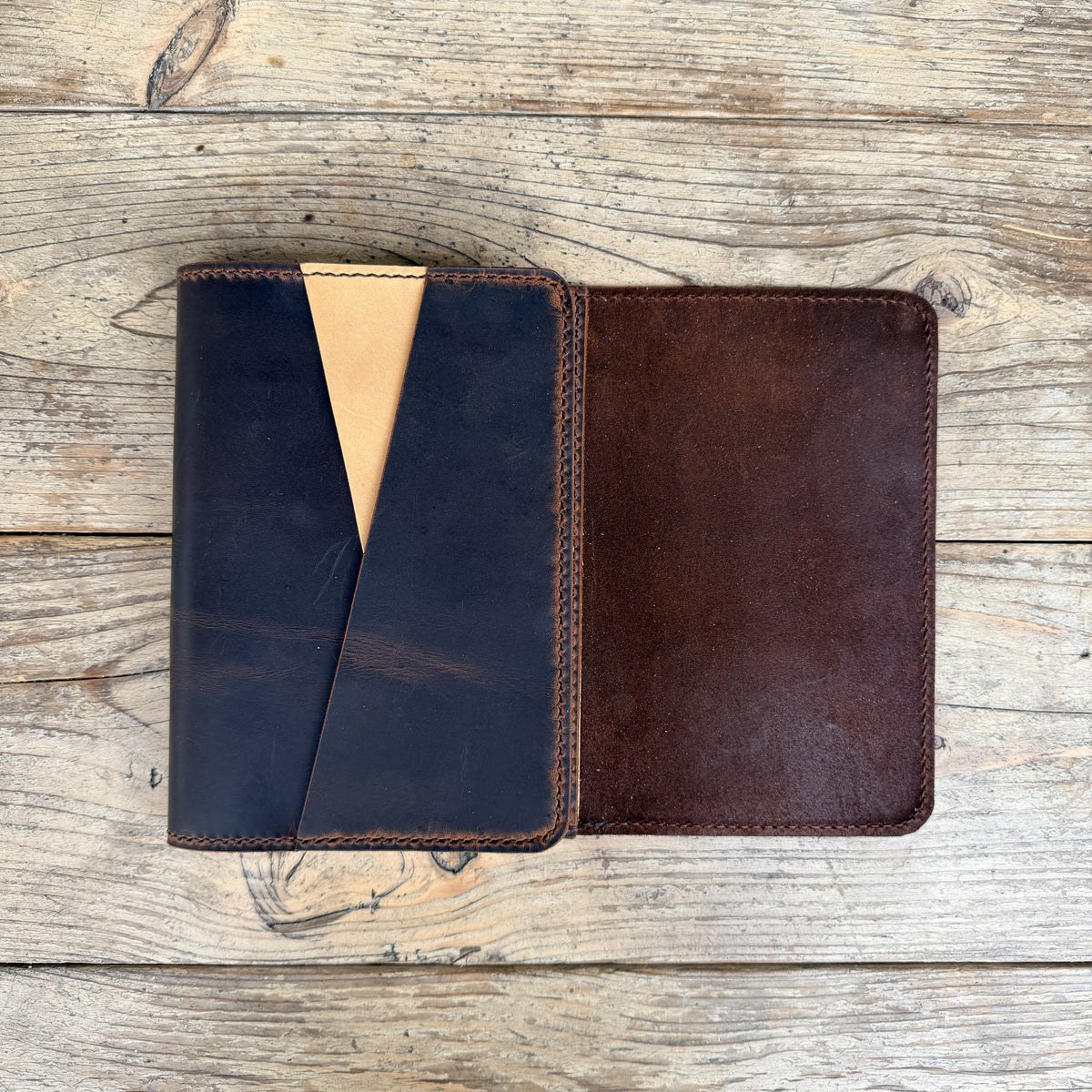 A5 size trifold cover open 
