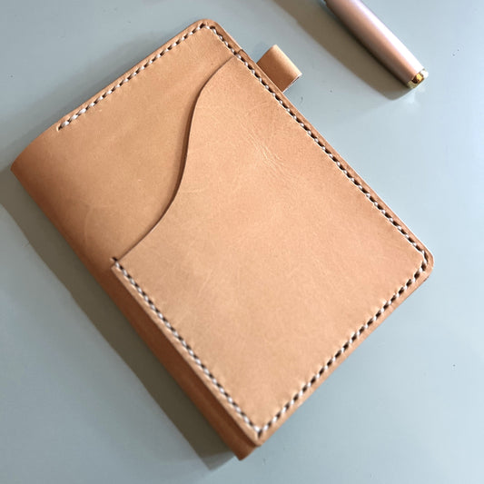 Closed A6 Aris cover in natural Undyed leather