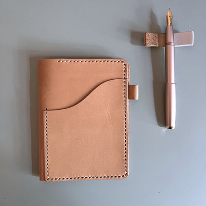 Ready to ship A6 Aris leather cover in Undyed leather