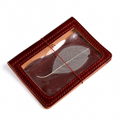 a5 leather cover with transparent window