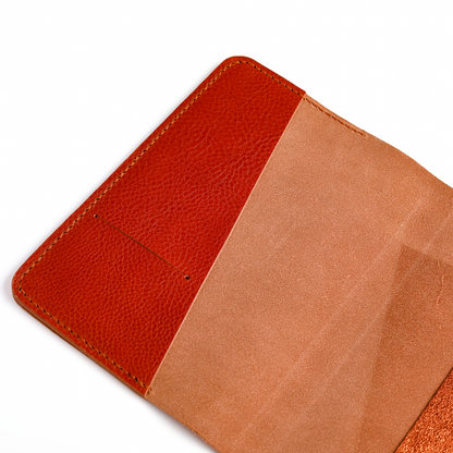 B6 leather cover insert left pocket detail