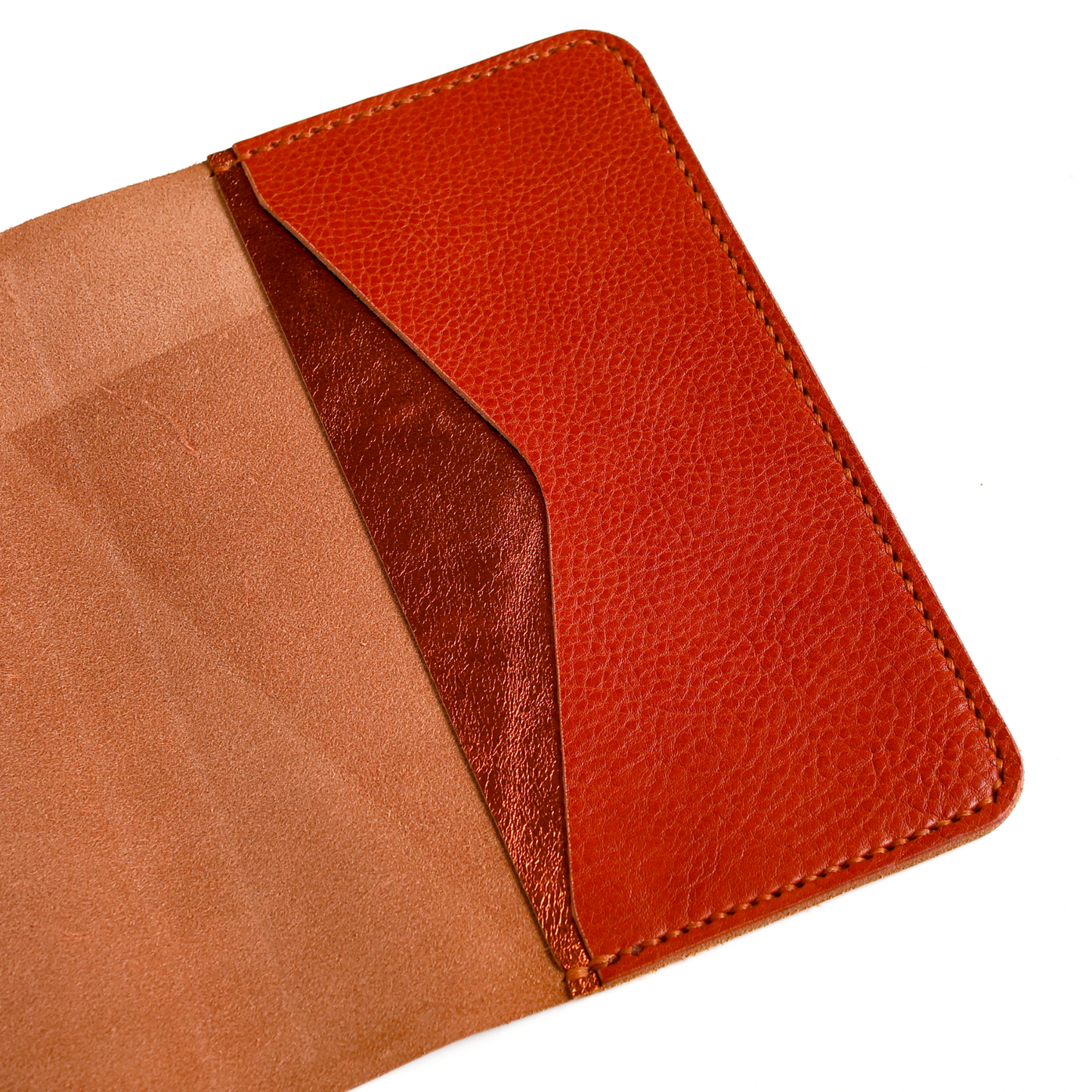 B6 leather cover insert pocket detail