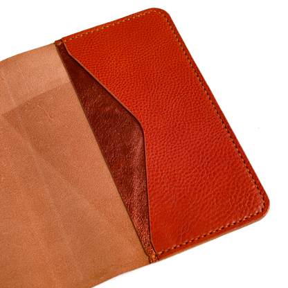 B6 leather cover insert pocket detail