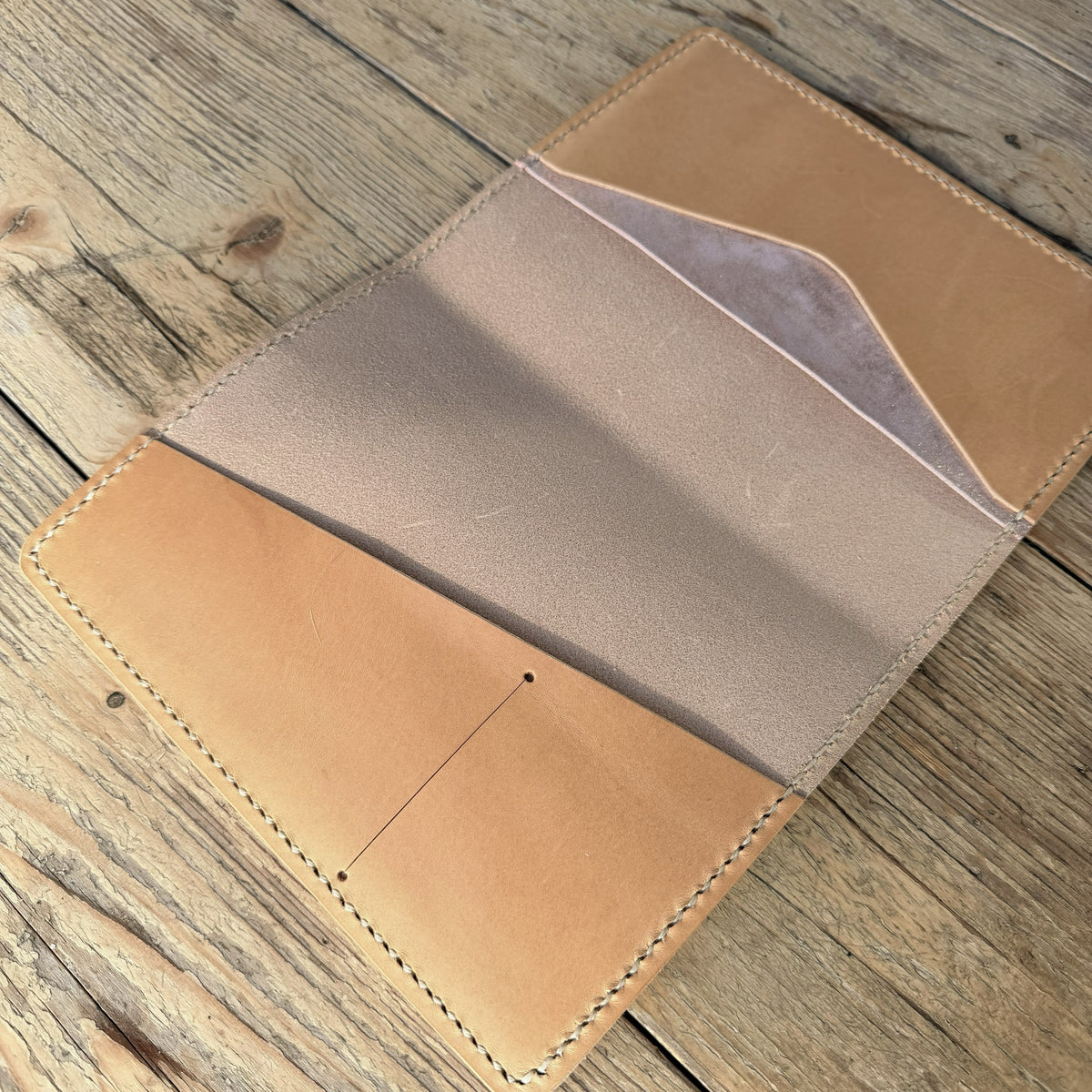 B6 leather journal cover insert pockets