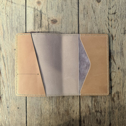 B6 leather planner cover open flat