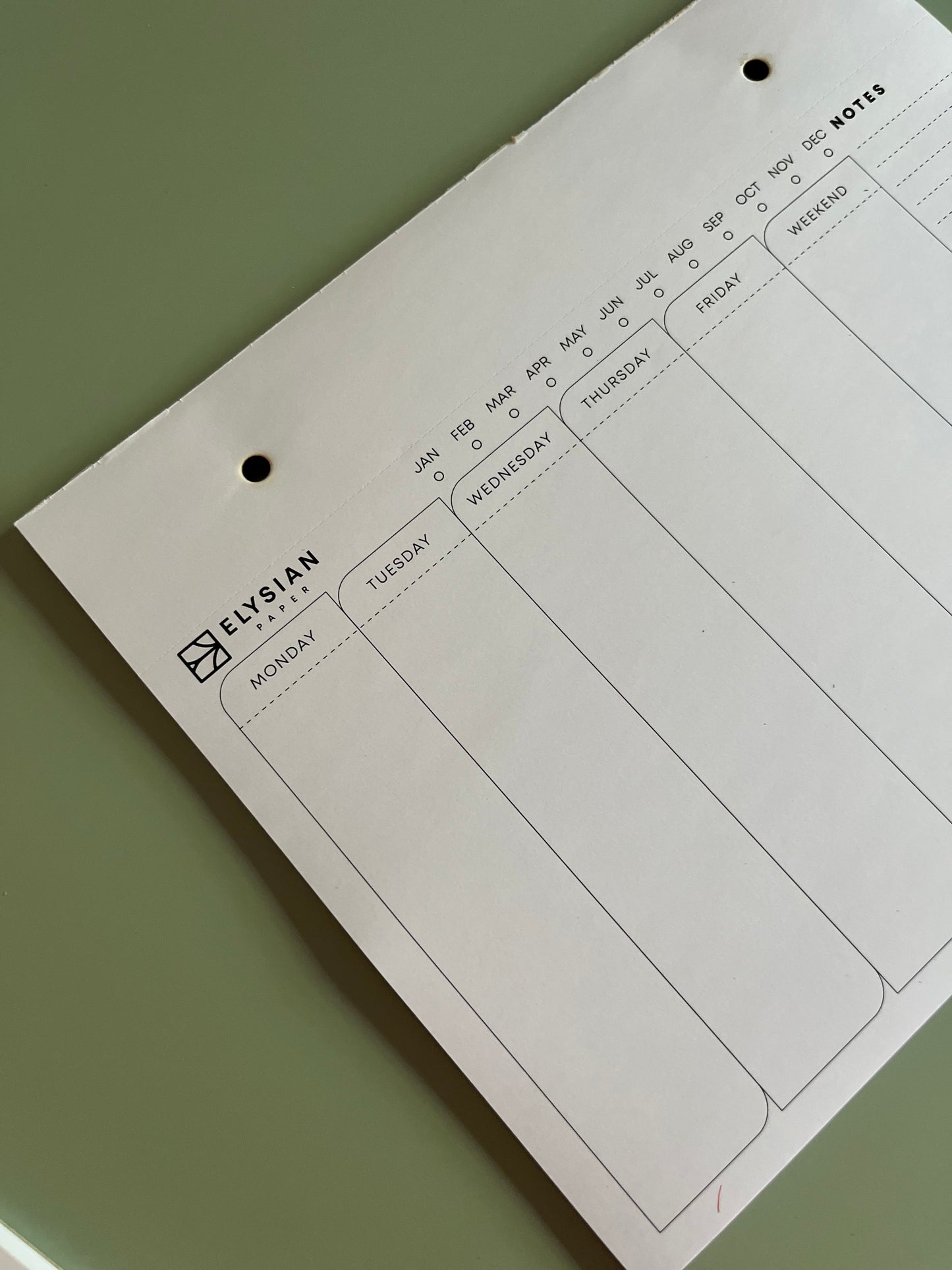 Refillable Weekly notepad