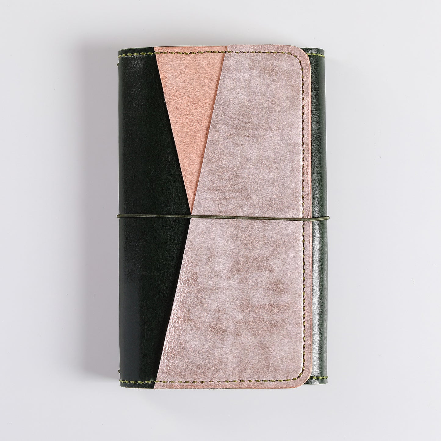 "Areti" Trifold TN Size REVERSE in verde