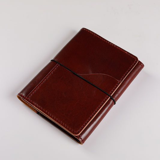 B6 size Areti Trifold in Hibiscus Tea