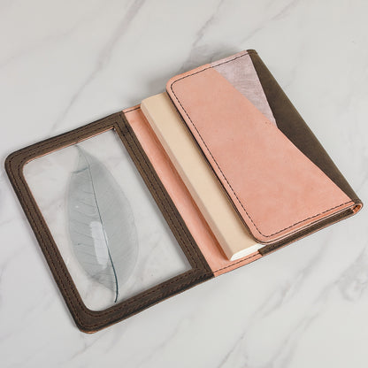 "Areti" Trifold A5 Slim in Nut Brown