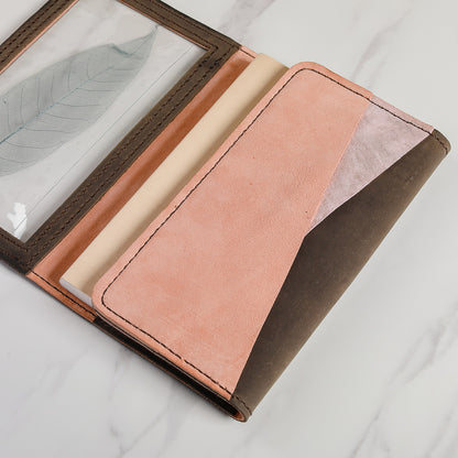 "Areti" Trifold A5 Slim in Nut Brown