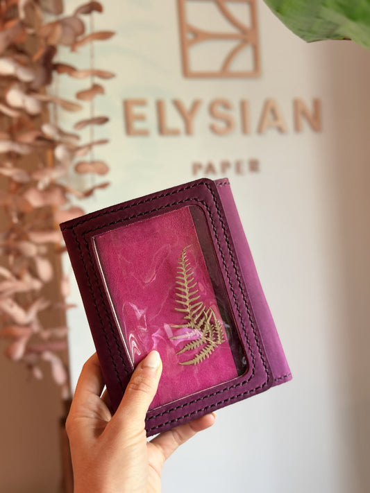 "Areti" Trifold A6 in Marsala