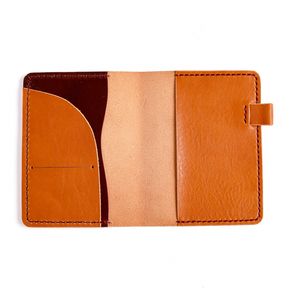 Pocket size leather cover open flat