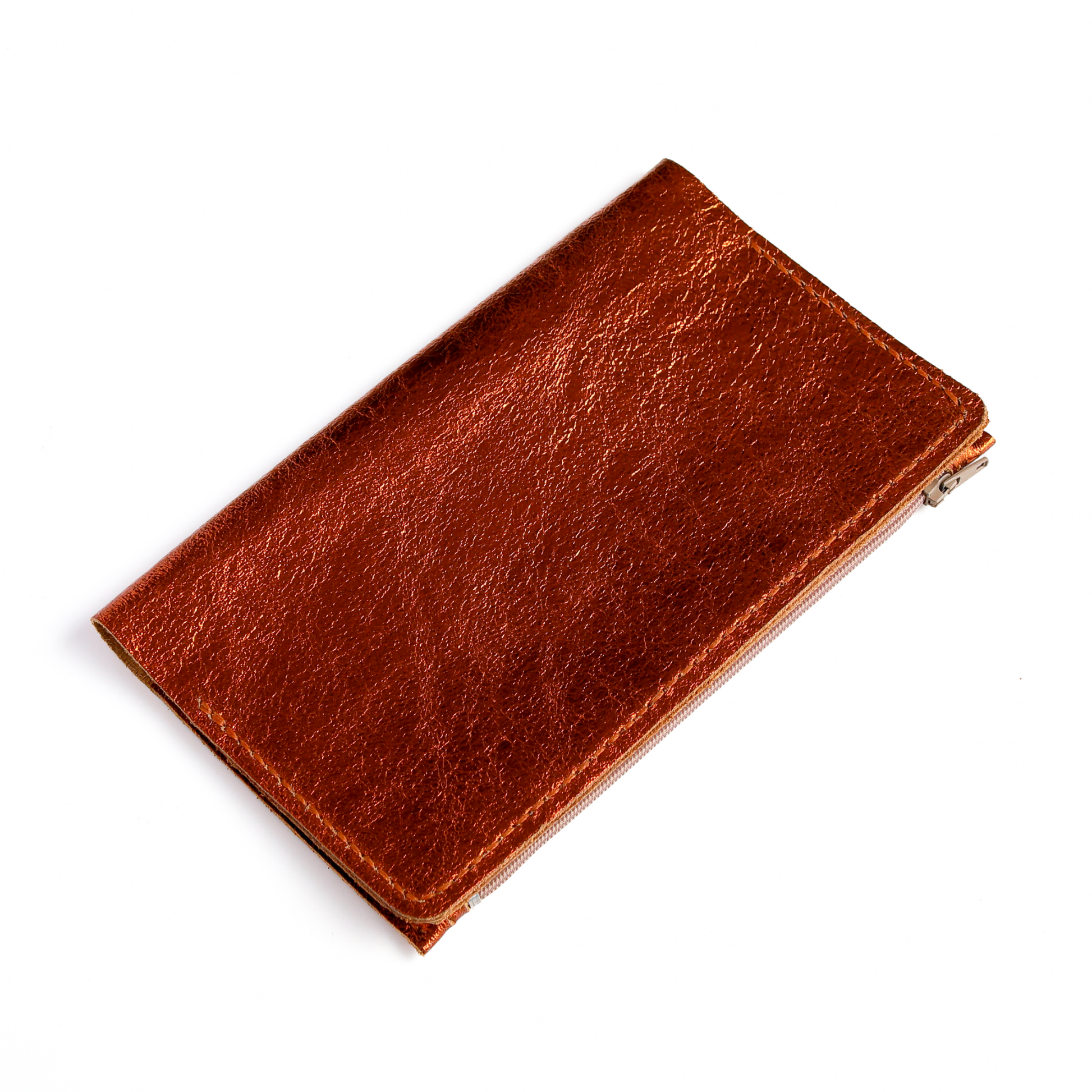 Closed TN Insert Wallet showing Ember leather texture