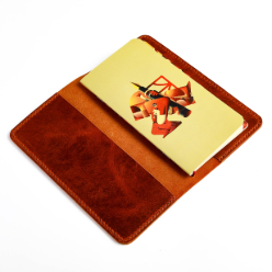 Interior pocket detail of TN Cognac leather cover