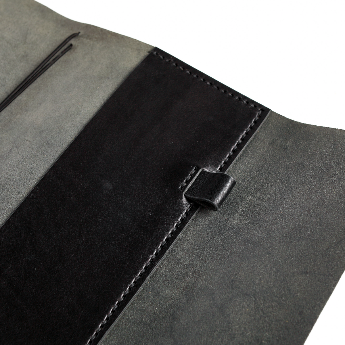 TN trifold cover black leather with a pen loop