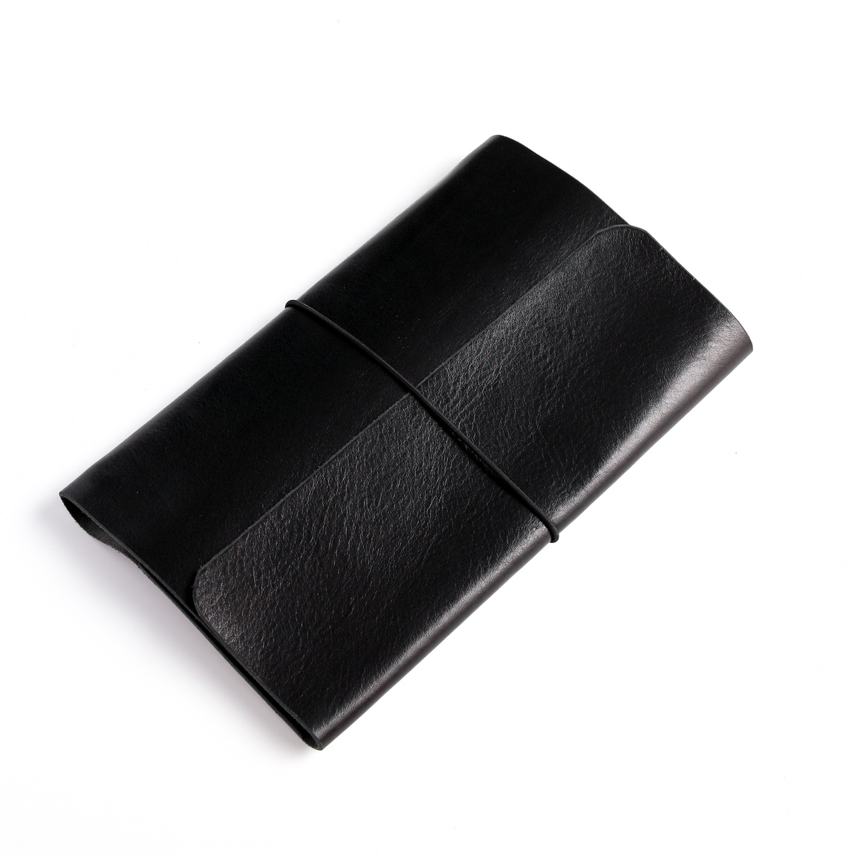 TN trifold cover black leather side view