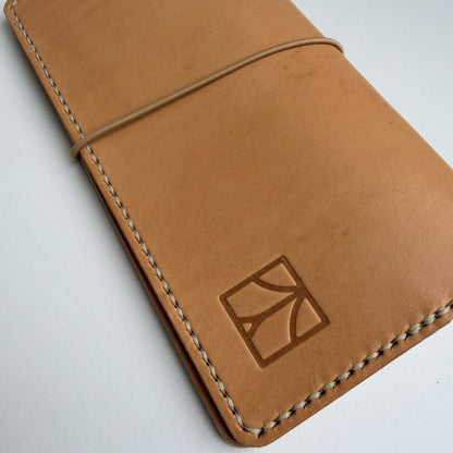 Travelers notebook in undyed leather back  side