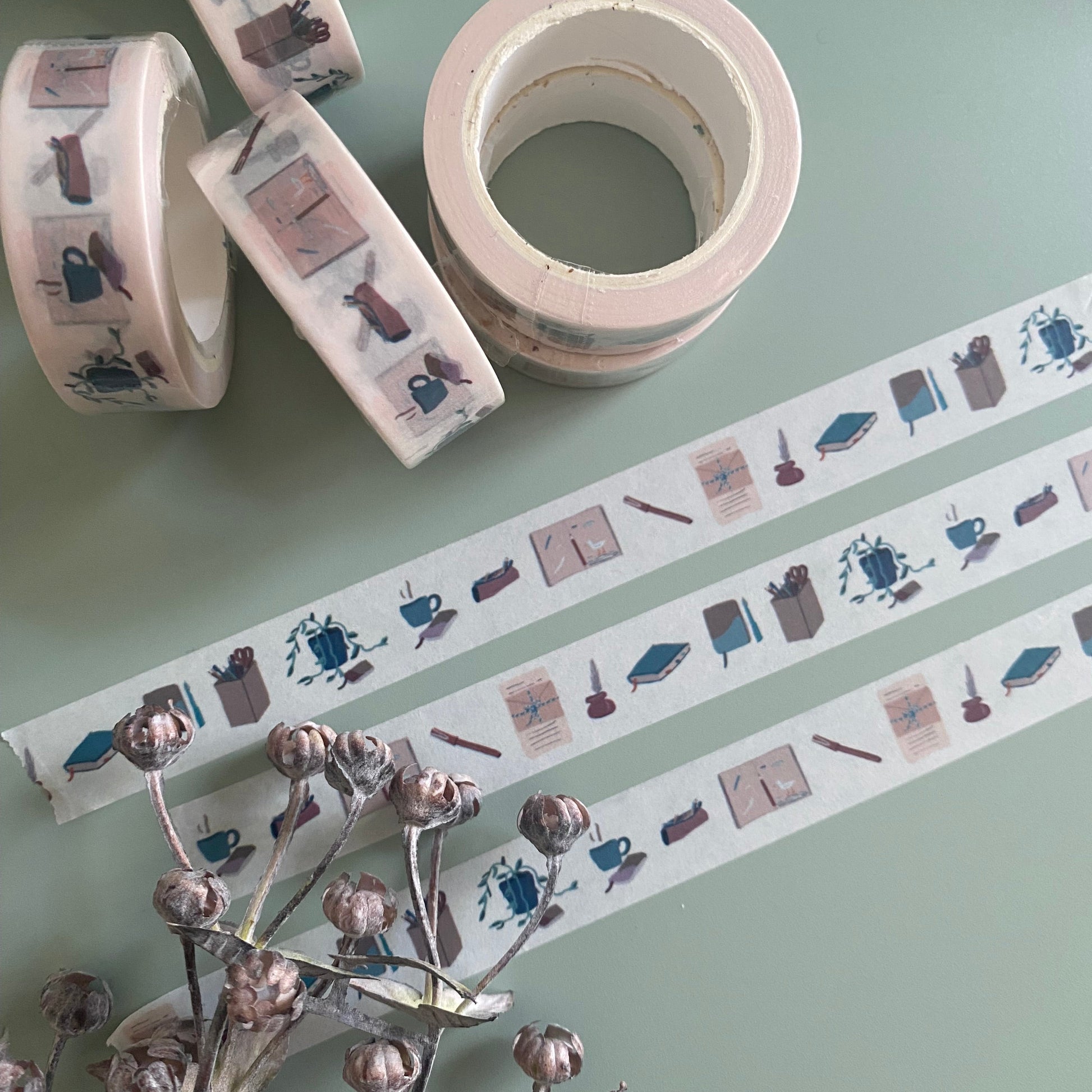 washi tape stationery theme
