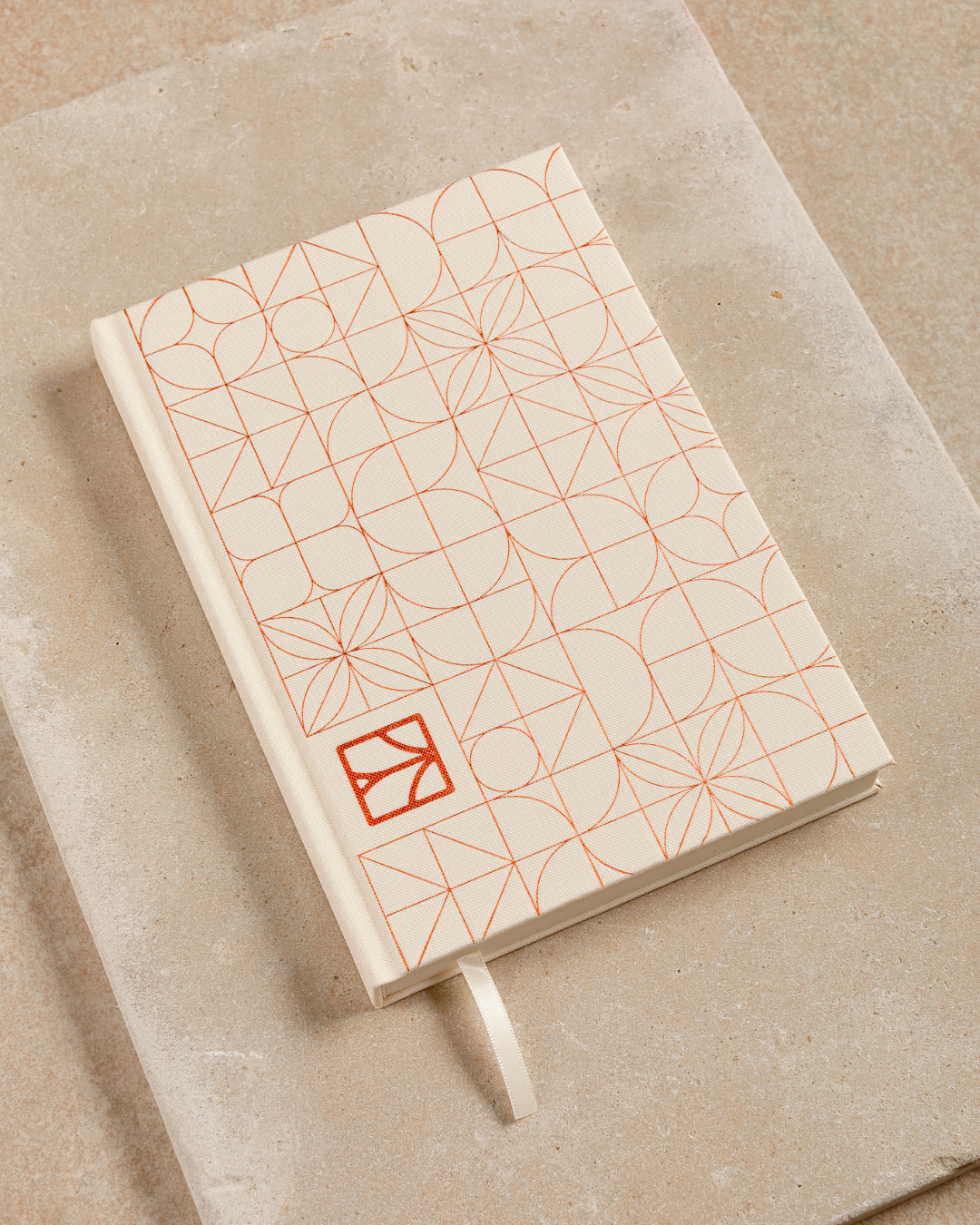 Elysian Paper bullet journal cover with geometric foil pattern