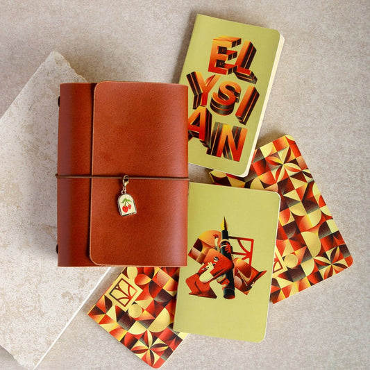 Flat lay of the Begin Gently writing ritual bundle
