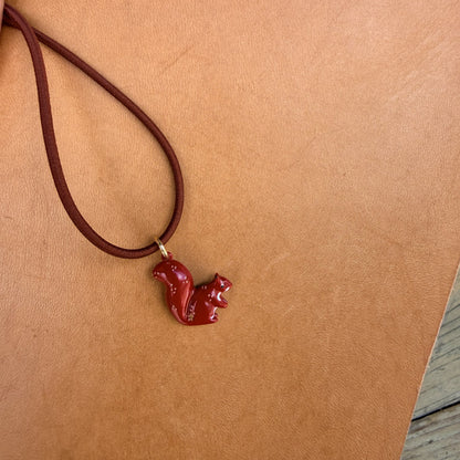 Squirrel ceramic notebook charm