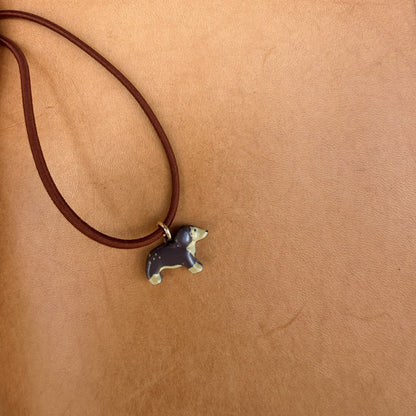Puppy ceramic notebook charm