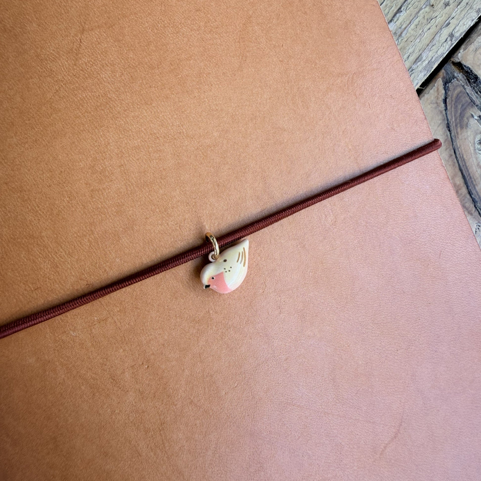 Little Robin bird ceramic planner charm