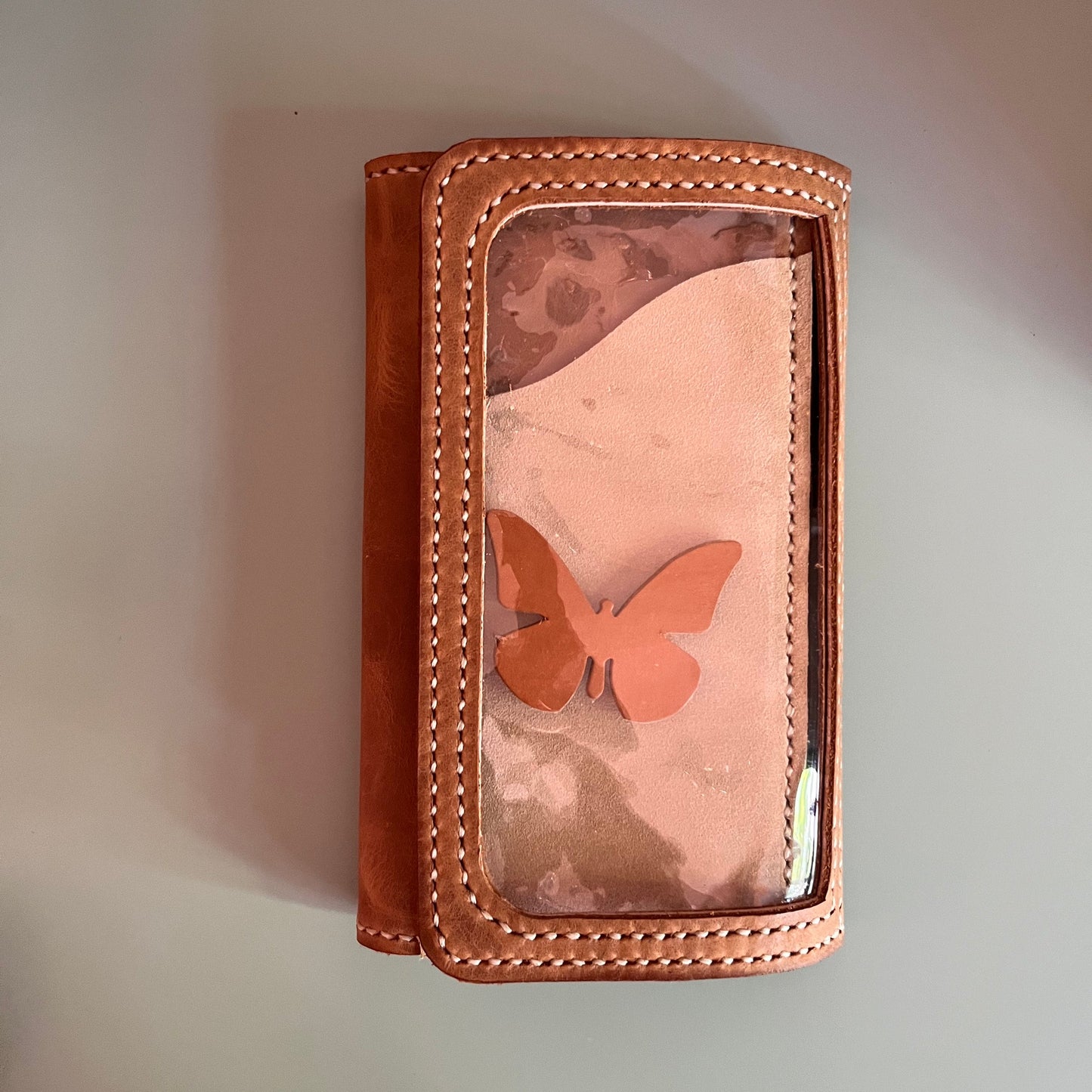 hobonichi weeks cover reverse closed with a transparent window