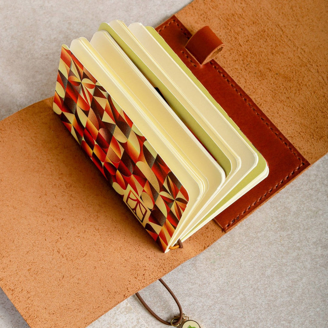 Inside pocket and pen loop detail on the Daily Companion leather cover