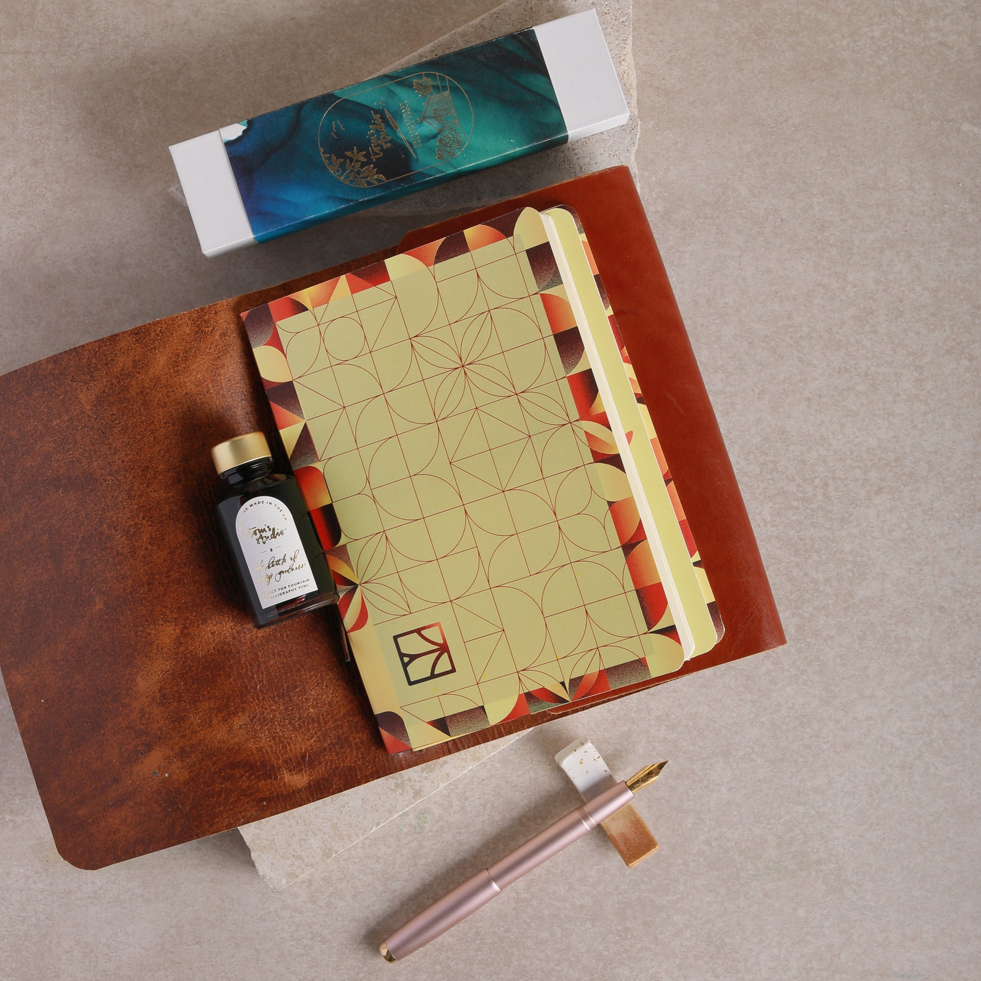 Flat lay of the Ink ritual bundle