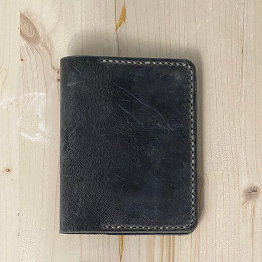 Ready to ship passport leather cover in Dark Grey leather